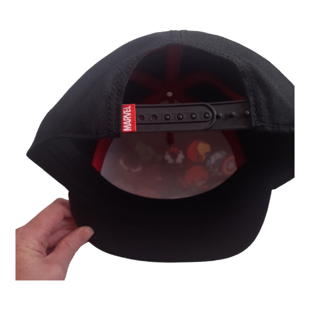 Marvel Superhero Cartoon Kawaii Character Baseball Cap Black Wool Blend 115665 - Picture 6 of 13